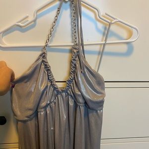 Silver halter top